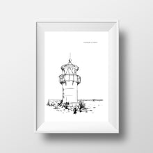 Lade das Bild in den Galerie-Viewer, Insel Hiddensee druckbare Poster mit Leuchttürmen, Strand, Asta Nielsen Haus und Seepferdchen